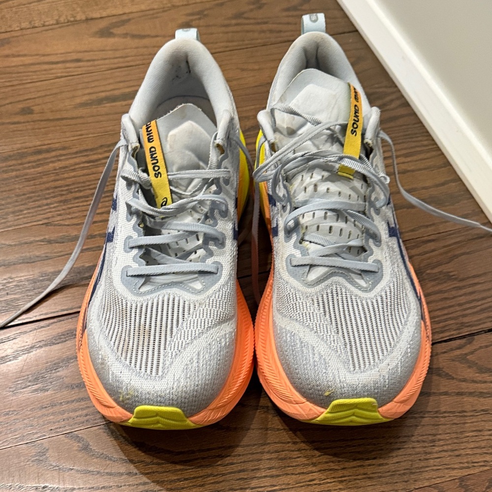 Asics men Gray and Orange Athletic Sneakers superblast 2 Paris model